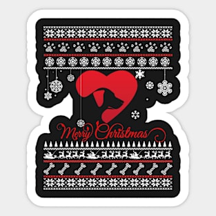 Merry Christmas DOG Sticker